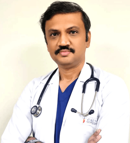Dr. Yatish B.E. - MBBS, MD, DNB (Cardiology) | Complex angioplasty, rota ablation, alcohol septal ablation, left main intervention, device closure for congenital heart disease, aortic stent implantation, peripheral vascular intervention, TAVI, CRT‑D implantation, permanent pacemaker implantation, stenting, minimally invasive cardiac interventions; also coronary artery disease, heart rhythm disorders, structural heart diseases | Mysore, Karnataka