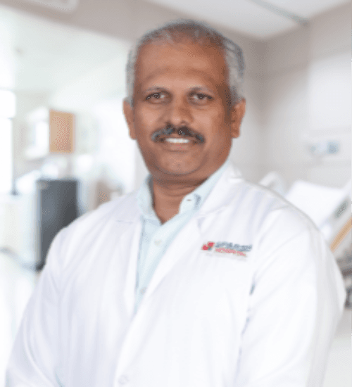 Dr.  Girish G - Lead Consultant - Surgical Oncology | Gastrointestinal hepatopancreaticobiliary Oncology: surgeries for stomach, colon, rectum, liver, pancreas, and biliary tract cancers. Breast Oncology: Breast-conserving surgeries, sentinel node biopsy, and advanced oncoplastic techniques. Thoracic Oncology: thoracoscopic surgeries for lung, esophageal, mediastinal, and chest wall tumors. Gynaecological Oncology: Cytoreductive surgeries, HIPEC, PIPAC for ovarian cancer, robotic surgeries for endometrial and cervical cancers, and genitalia. Urological Oncology: robotic and laparoscopic surgeries for cancers of the kidney, urinary bladder, and management of testicular and penile cancers. Head and neck oncology: management of thyroid and parotid tumors, oral cavity malignancies, and related cancers. Sarcomas: Management of retroperitoneal and extremity soft tissue sarcomas. | Hennur Road , bangalore